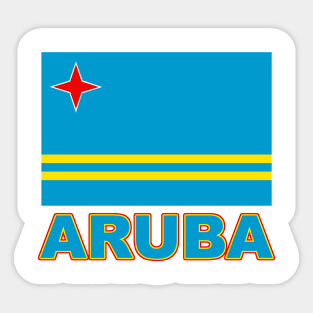 The Pride of Aruba - Aruba Flag Design Sticker